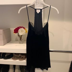 Cami NYC black velvet camisole.